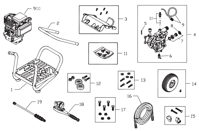 POWERBOSS Briggs & Stratton 020255-0 Pressure Washer Parts 2600 psi